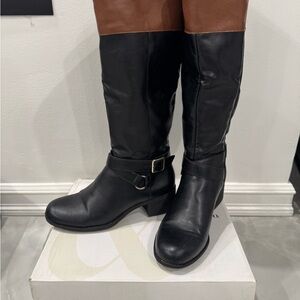 Black and Brown Women's Knee-High Boots 7.5